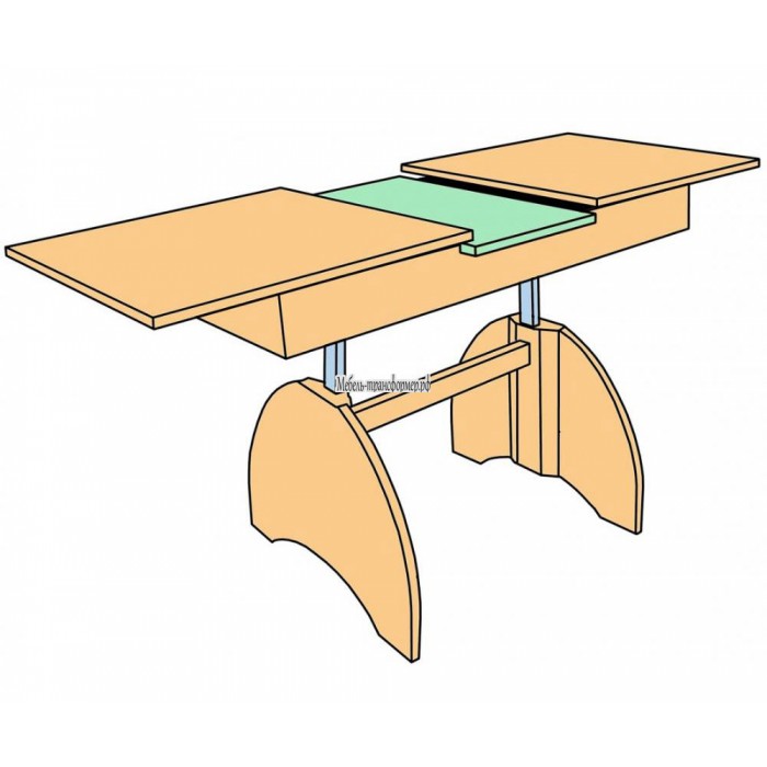 Механизм поворотно раскладного стола